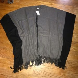Christopher & Banks Fringe Poncho - NWT
